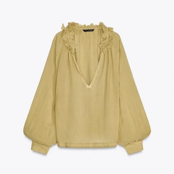 Ramie shirt ZW collection - Picture 6 of 9